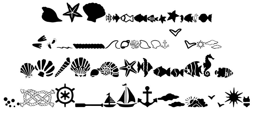 SC By The Sea font specimens