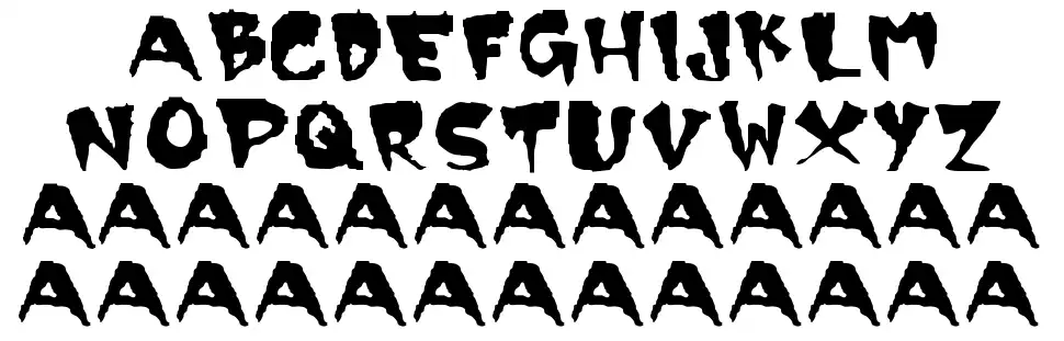 Scary schriftart vorschau