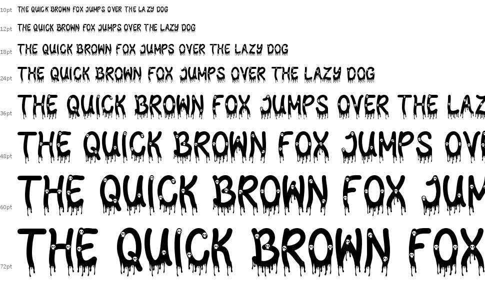 Scary Blood font Waterfall