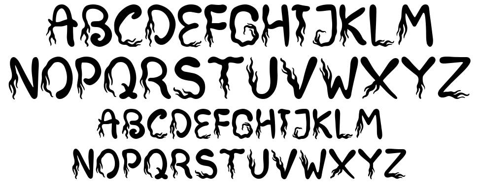 Scary Forest font specimens