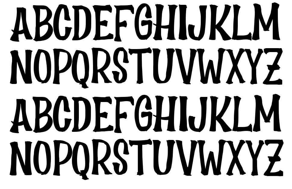Scary House font specimens