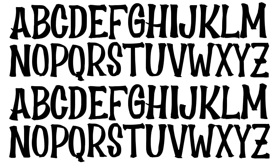 Scary House font specimens