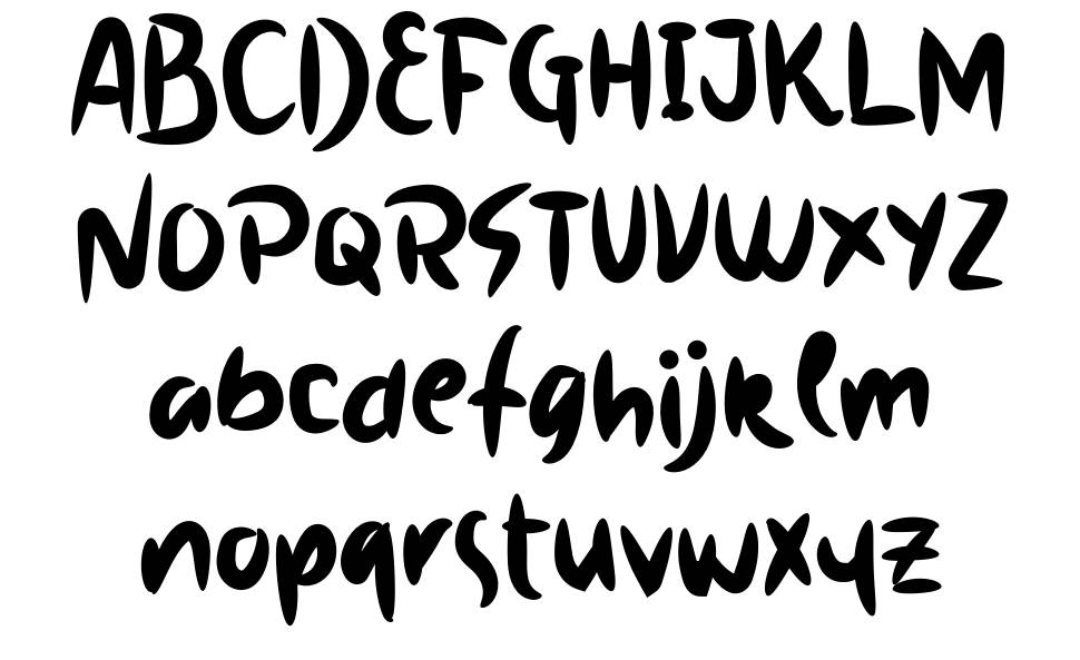 Scary Party font specimens