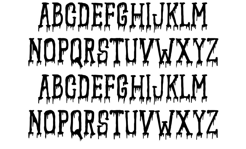 Scarynizo font Örnekler