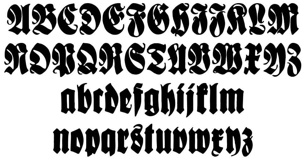Schmale Anzeigenschrift písmo Exempláře