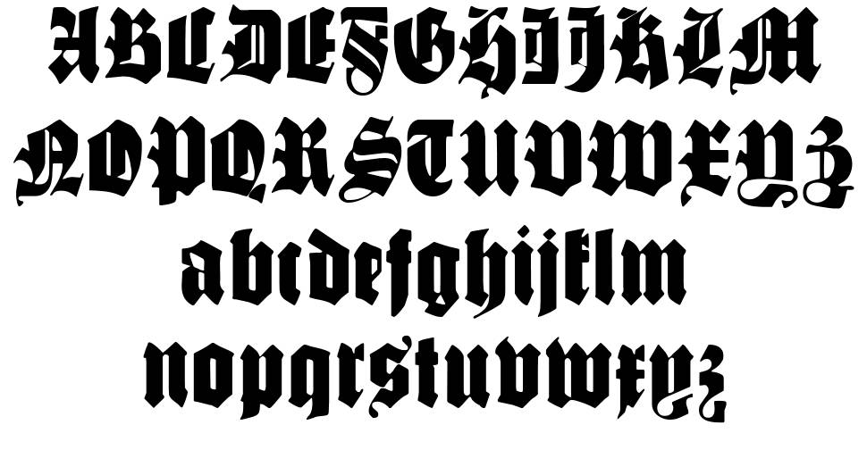 Schmale Gotisch MK font specimens