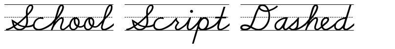 School Script Dashed 字形