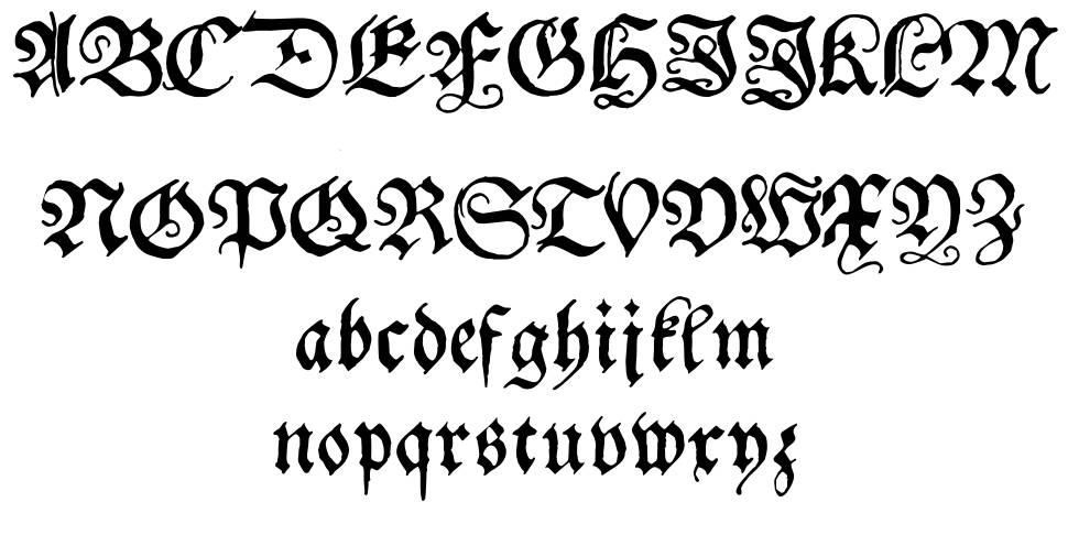 Schwabacher 字形 标本