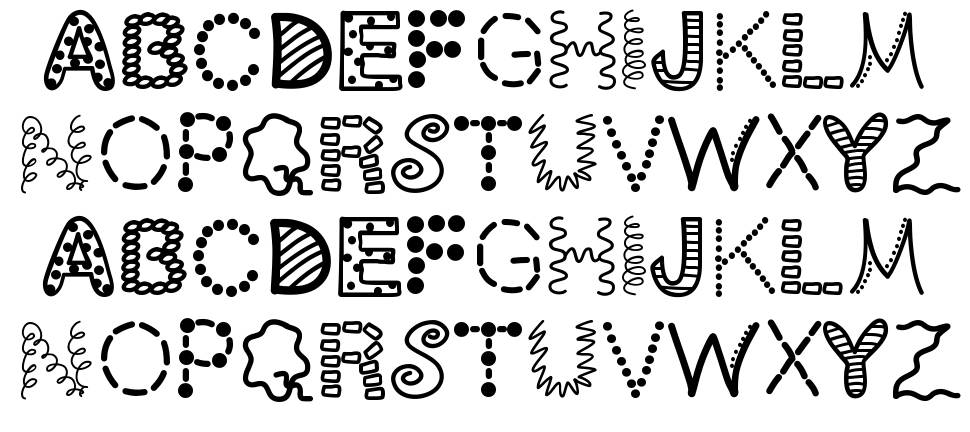 ScrapOHolic font specimens