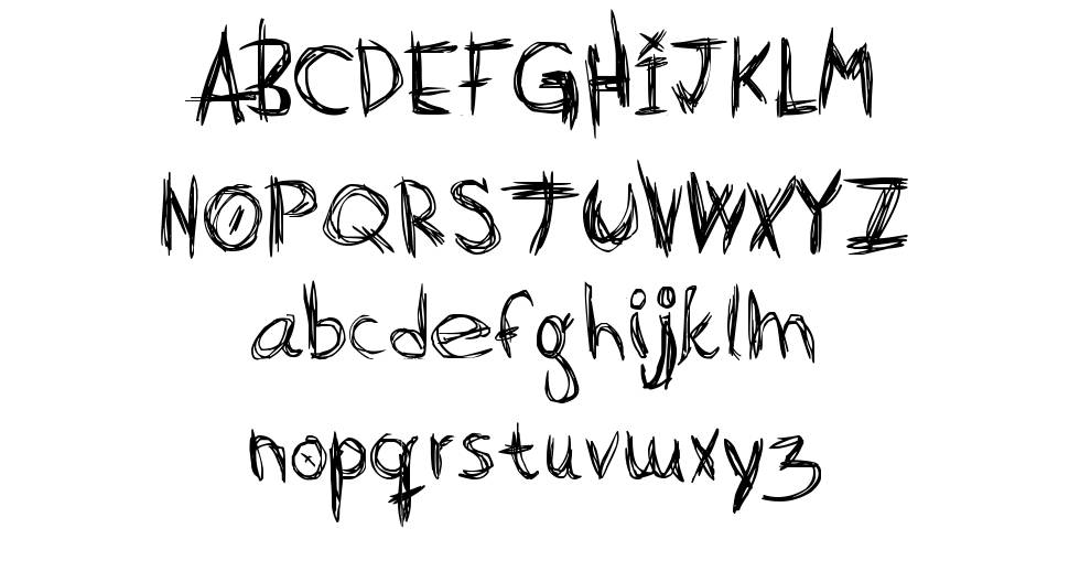Scratch Basic font specimens