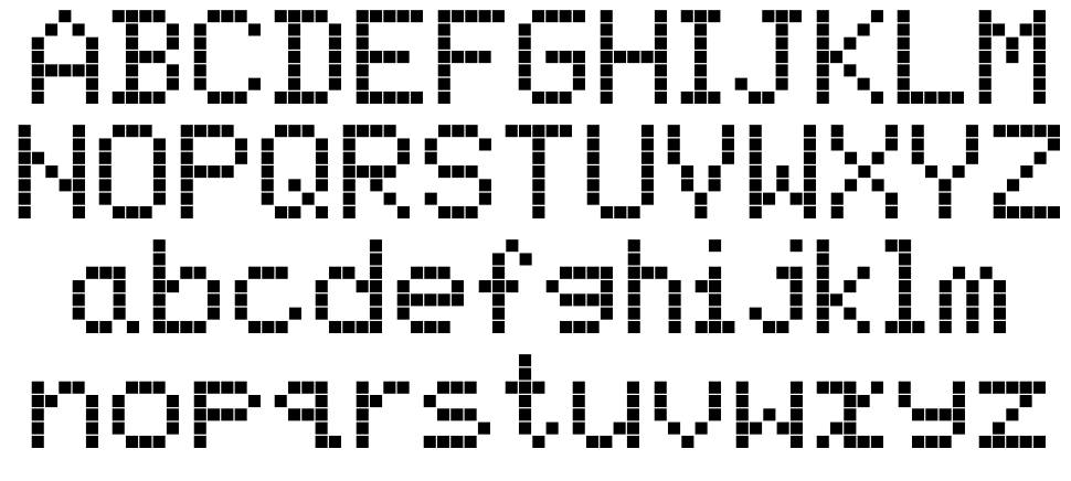 Screen Matrix font specimens