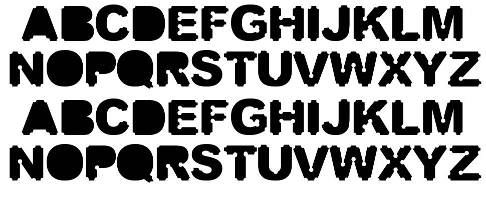 Screwdriver font specimens