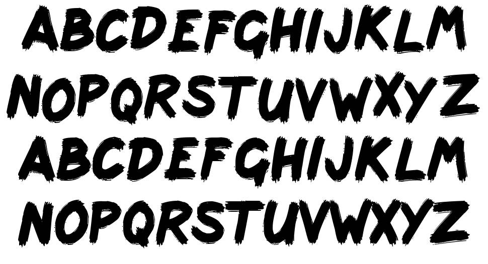 Scribbage フォント 標本