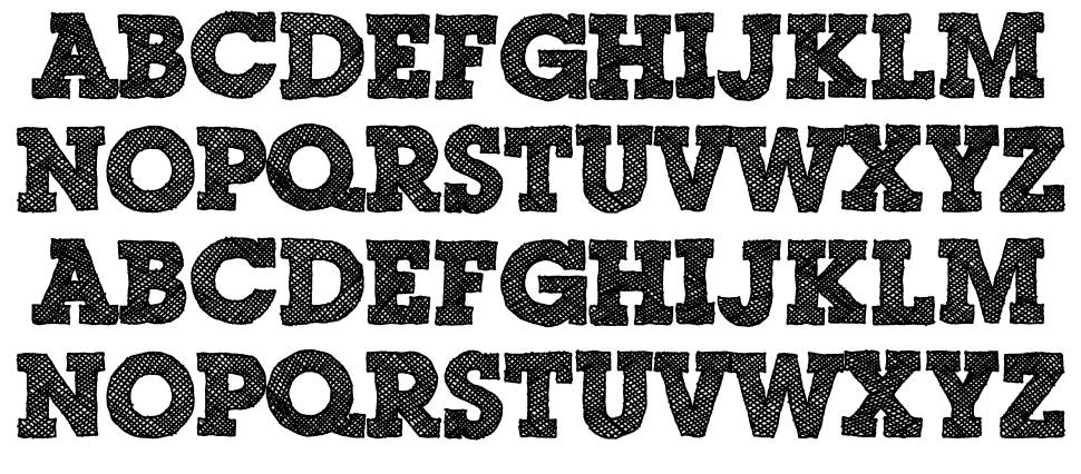 Scribble Box font specimens