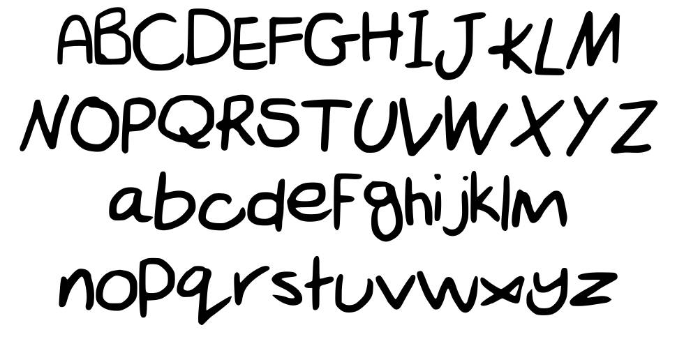 Scribble Hand písmo Exempláře