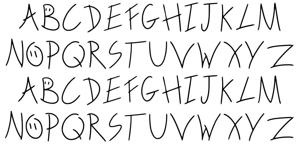 Scribble On The Bus font specimens