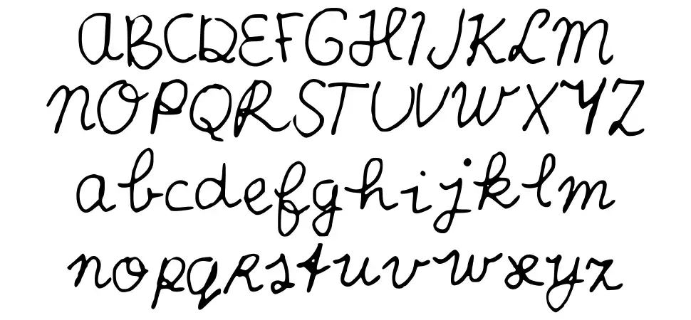 Scribble Scrabblefont specimens
