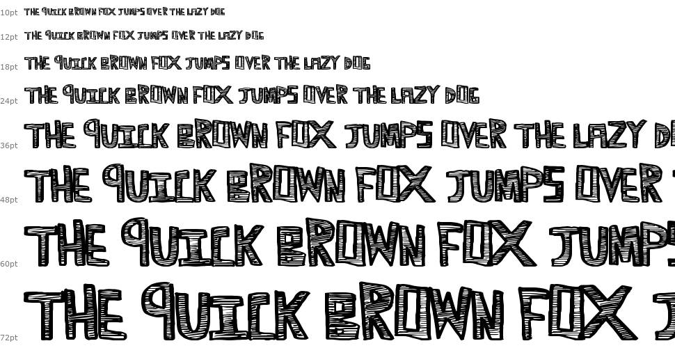 Scribble Time font Waterfall