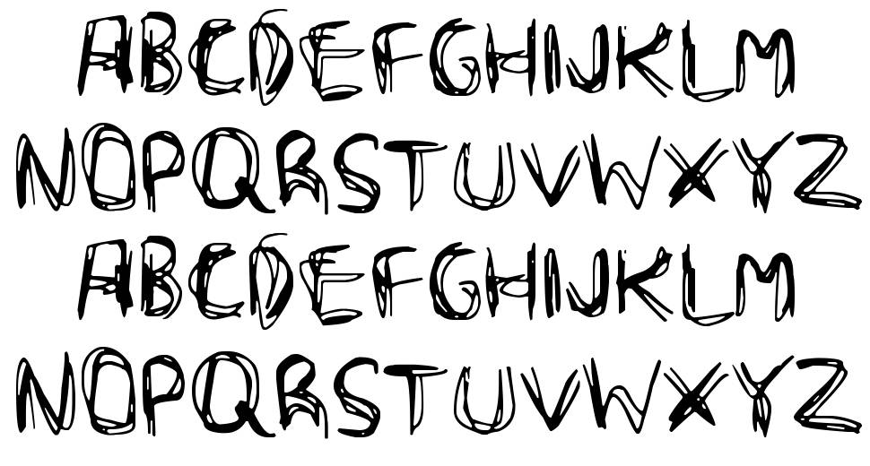 Scribble Wire font specimens