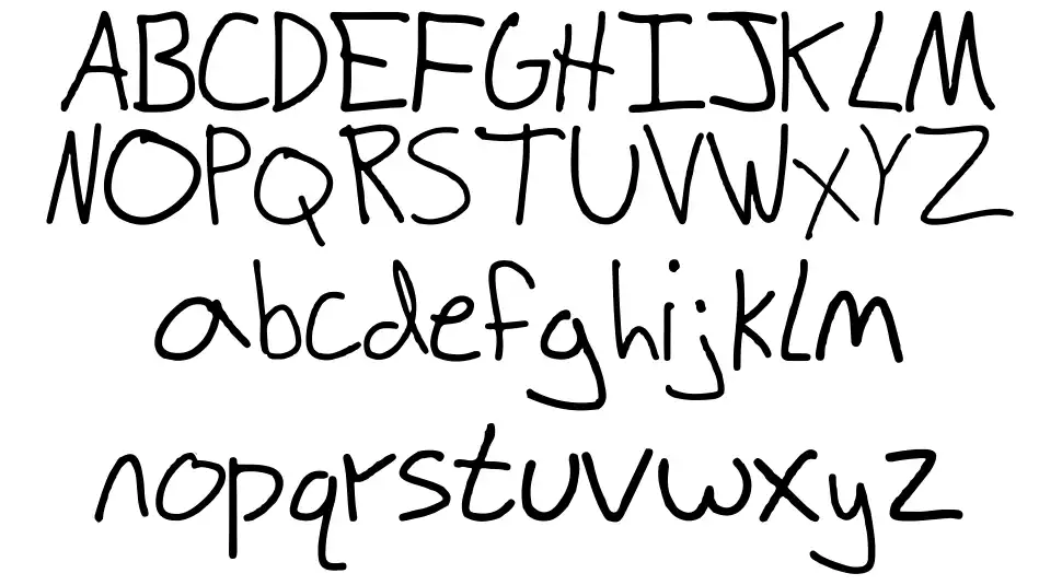 Scribble Zackfont specimens