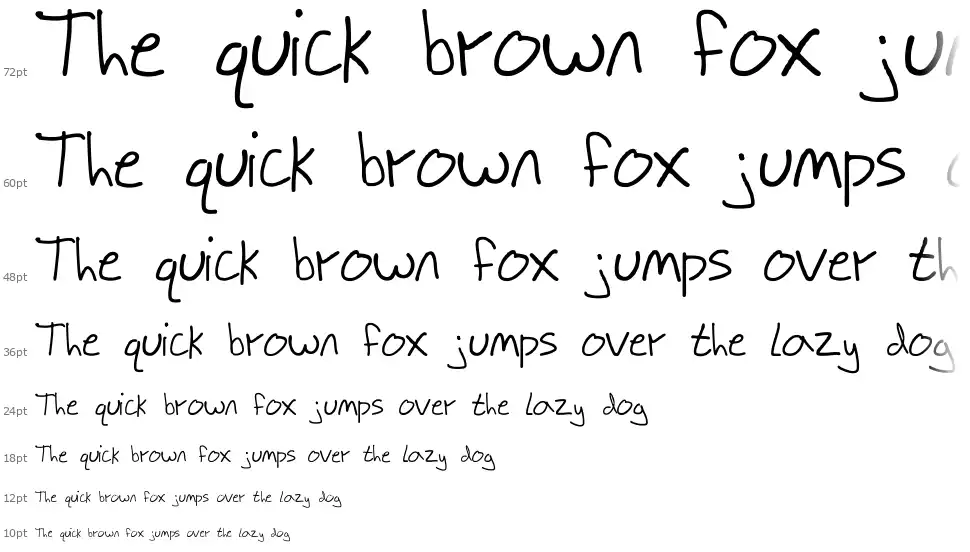 Scribble Zackfont waterfall