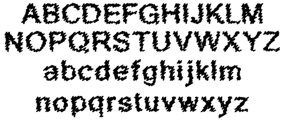Scribbled font specimens