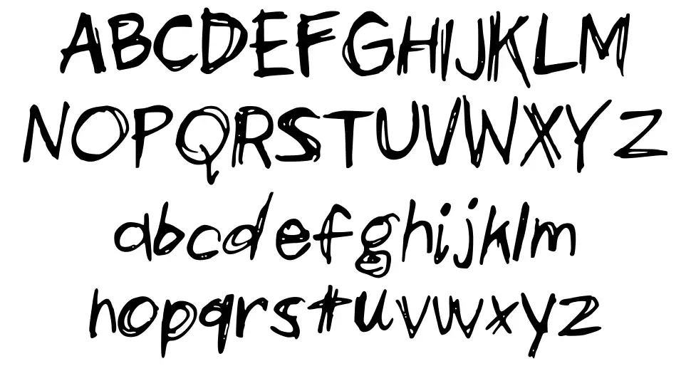 Scribbles and Giggles font specimens