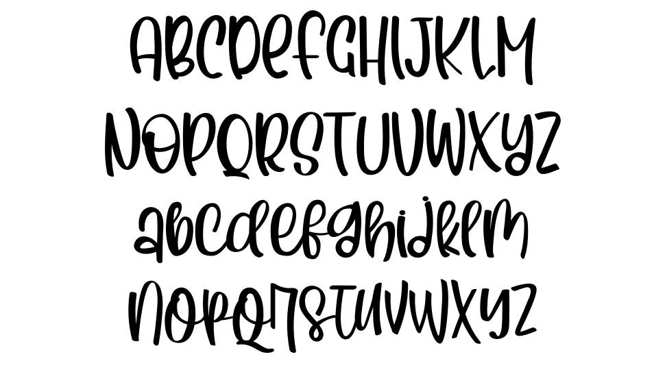 Scripted font specimens