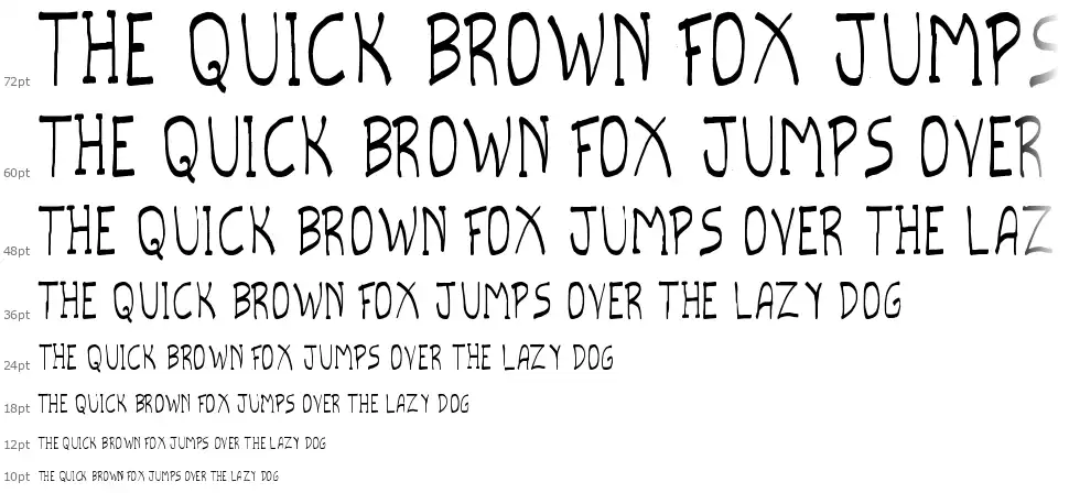 Scripto TFBfont waterfall