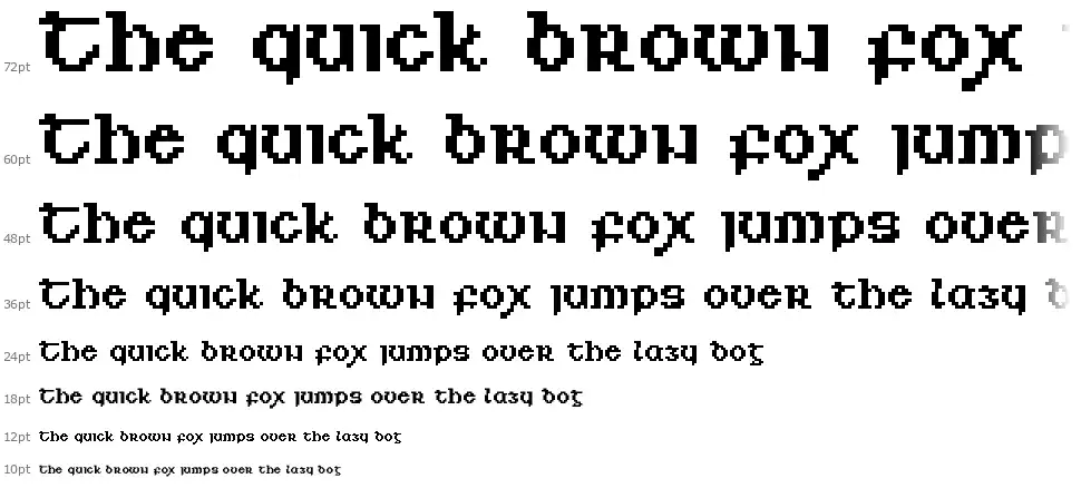 Scriptoriumfont waterfall