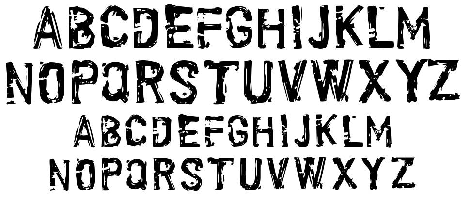 Scroonge font specimens