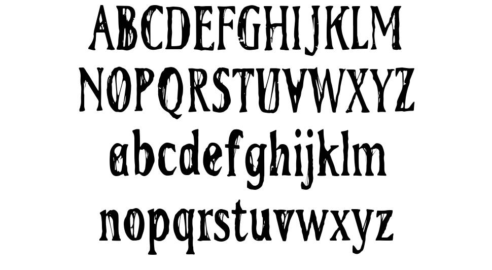 SD Haunted House font specimens