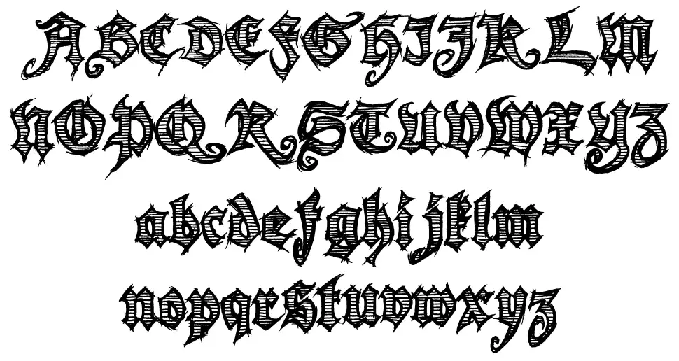 Season of the Witch font specimens