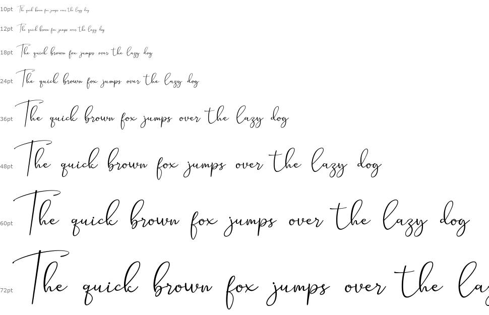 Seattle Script font Şelale
