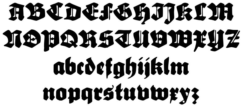 Sebaldus-Gotisch 字形 标本