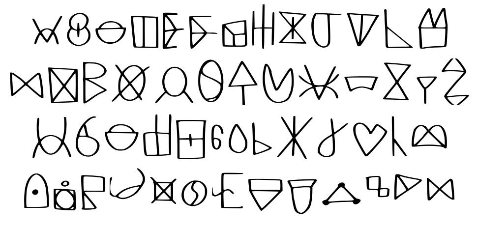 Secret Language písmo Exempláře