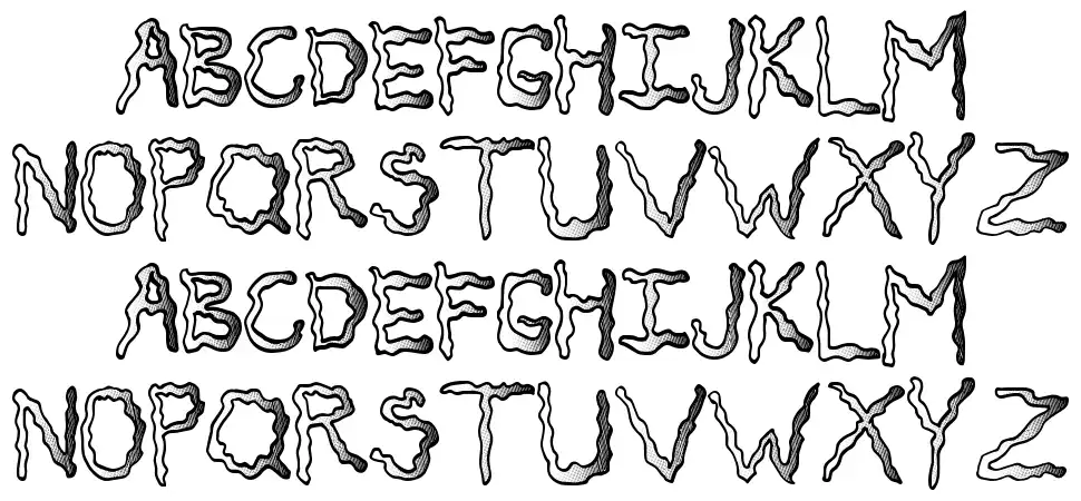 Secret Tickle MB font specimens