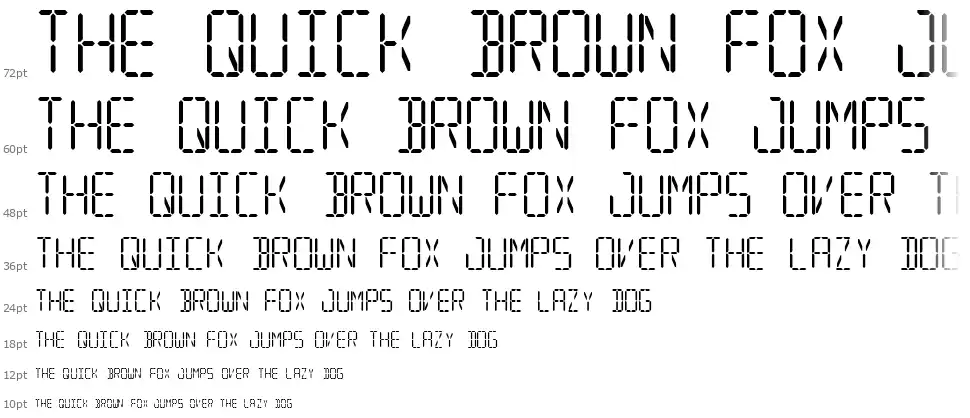 Segmentalfont waterfall