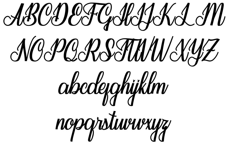 Seindah Cinttya font specimens