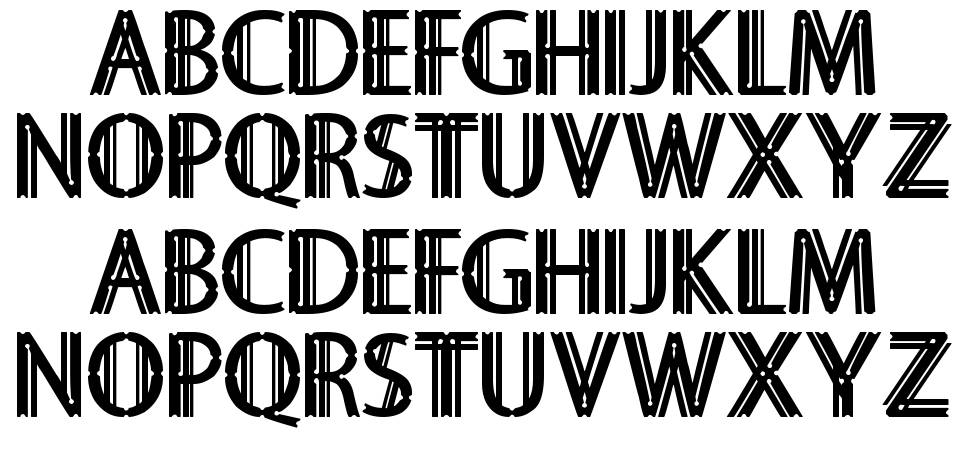 Sekruplongbo font specimens