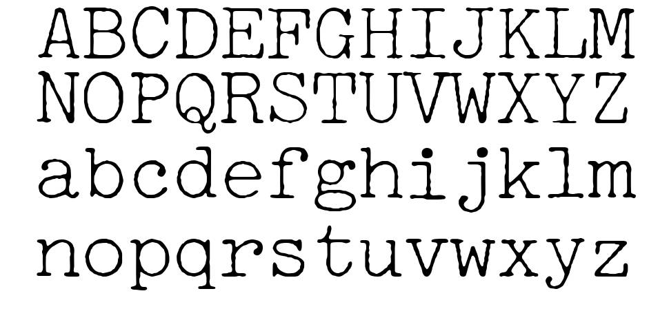 Selectric Pica font specimens