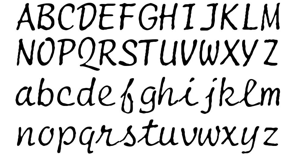 Selectric Script písmo Exempláře