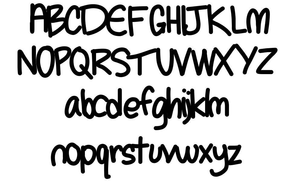 Selenes Handwriting font specimens