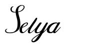 Selya font