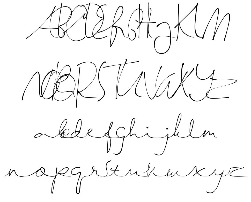 Semayane Handwriting police spécimens