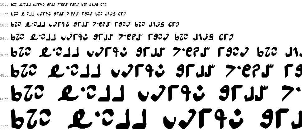 Semphari písmo Vodopád