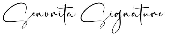 Senorita Signature font