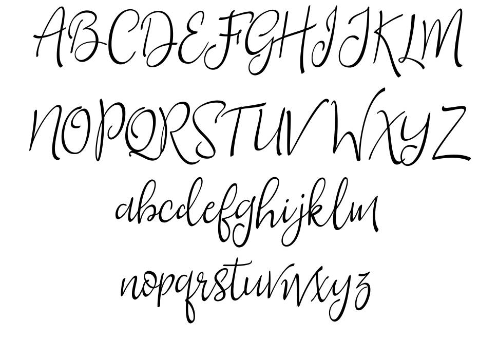 Sepatik Script font Örnekler
