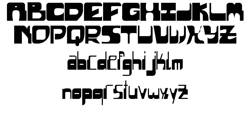 Sequential font specimens