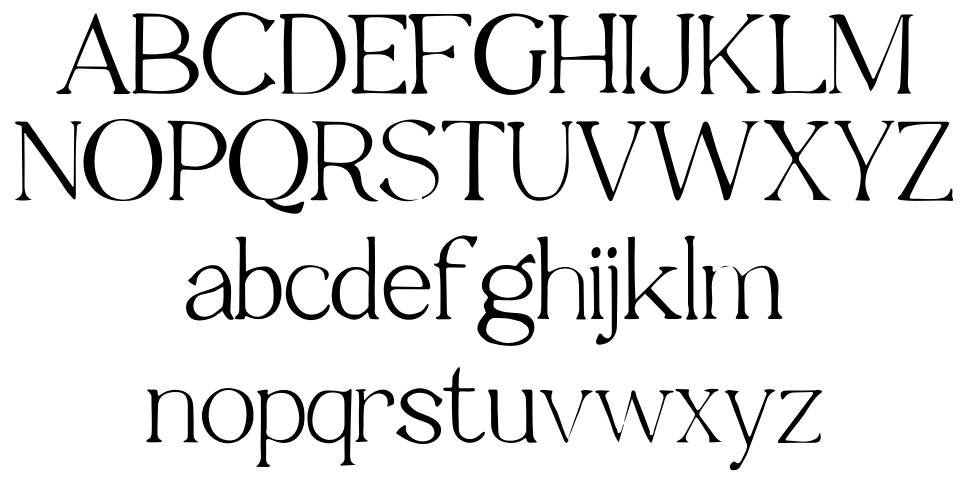 Seraphic font specimens